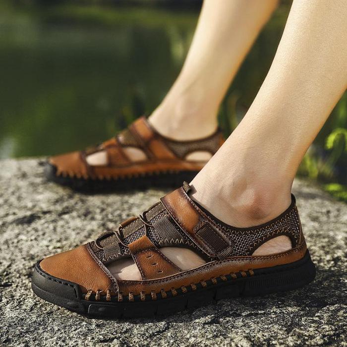 Men Leather High Quality Beach Outdoor Comfortable Sandals