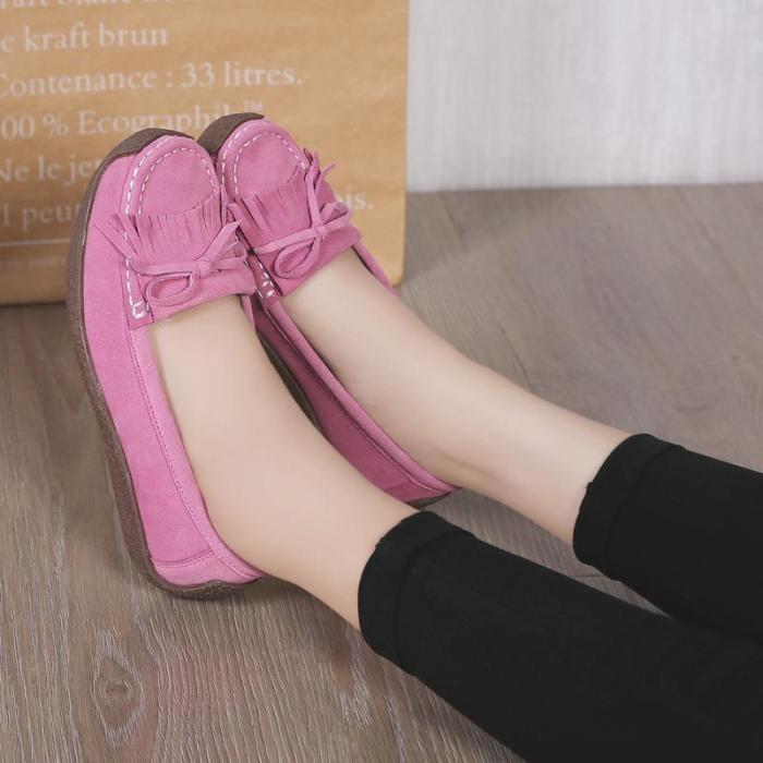 Women New Loafers Non-Slip Bottom Design Bow Decoration Soft Shoes