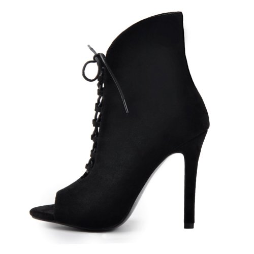 Peep Toe Lace Up Stiletto Ankle Boots Sandals