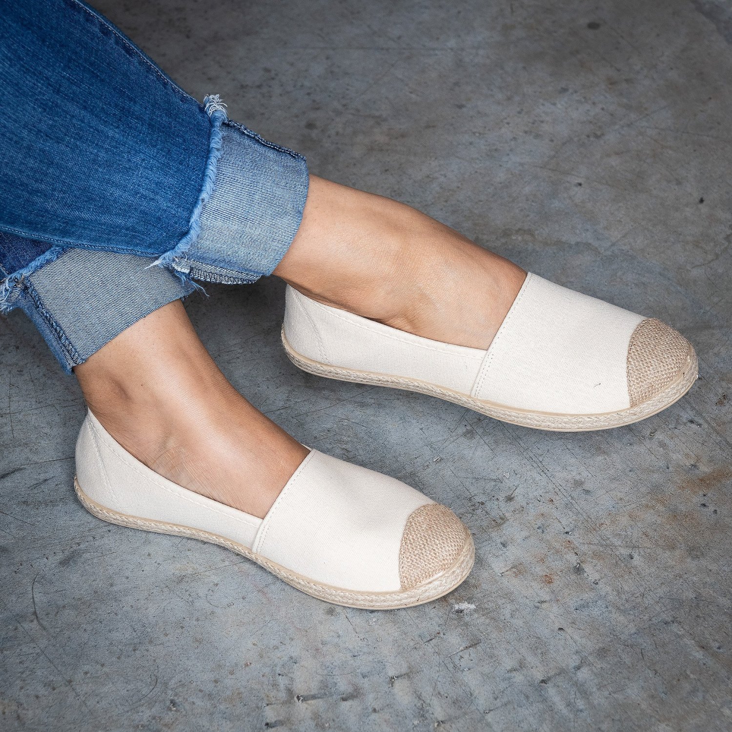 canvas flat espadrilles