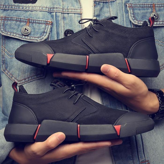 High Quality Mens Soft PU Leather Casual Shoes