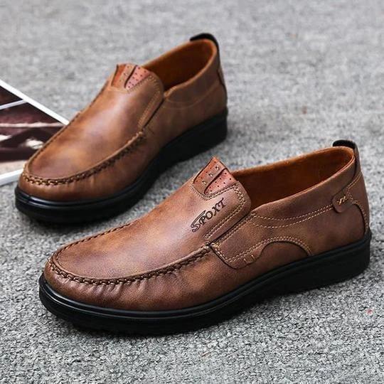 Men's Round Toe Casual Soft Flat Slip on Shoes