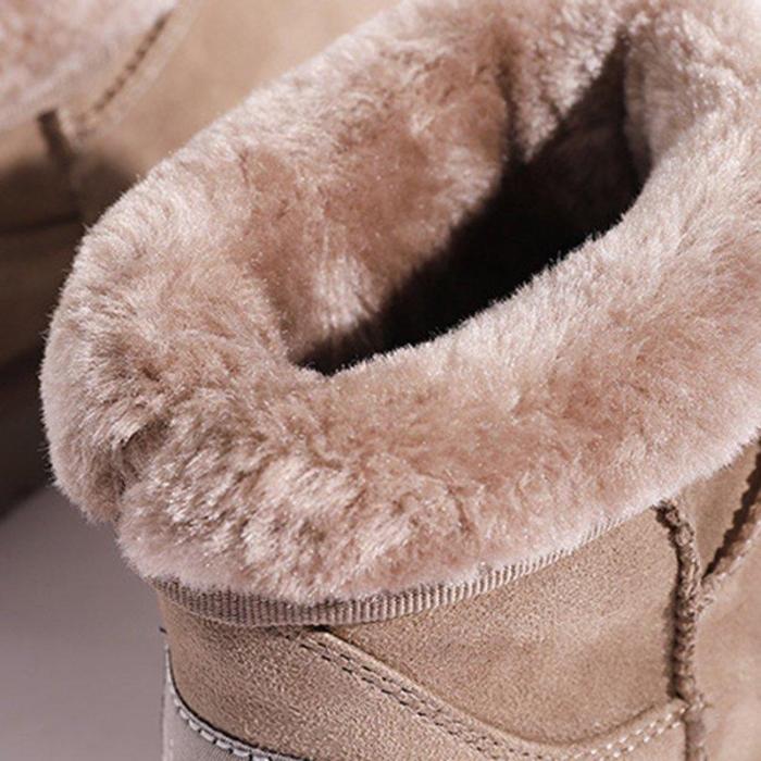 Womens Artificial Suede Daily Ankle Snow Boots