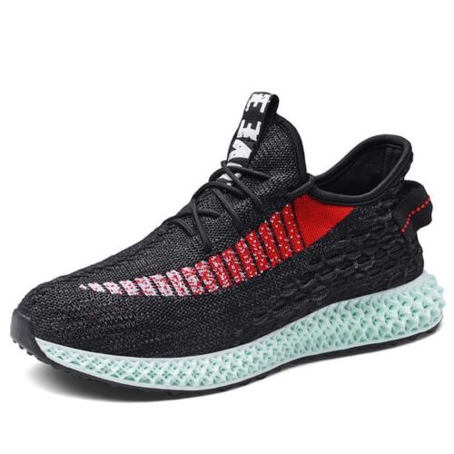 Male flying woven breathable sneakers