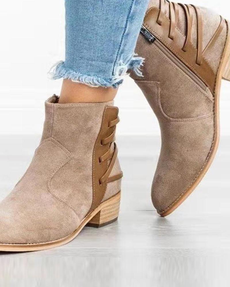 lace up ankle booties