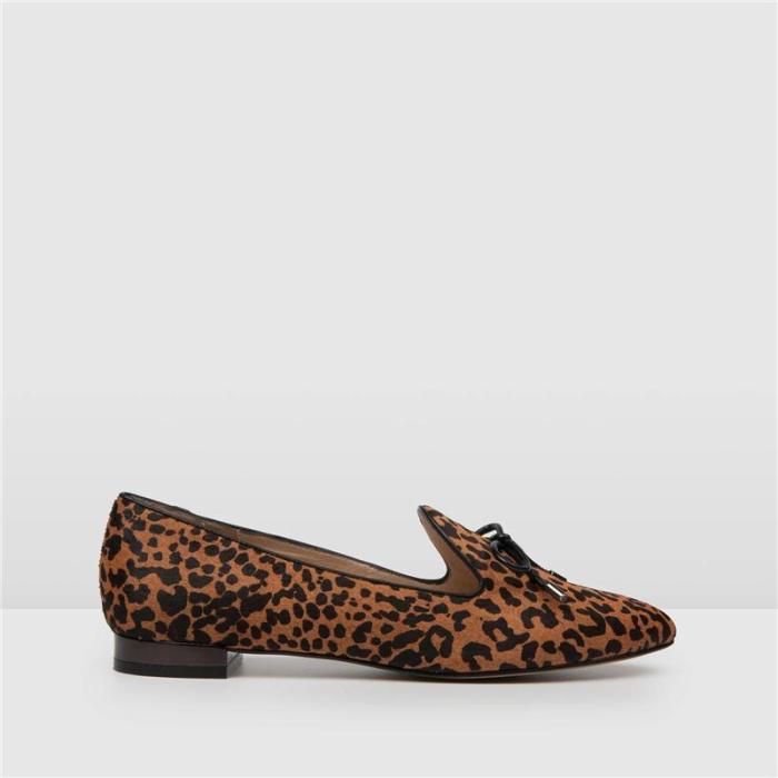 Spring new round leopard shoes