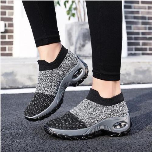 Women Breathable Sport Shoes Casual Sneakers Comfortable Flying Weaving Running Shoes