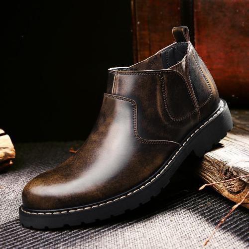 Casual Restoring Ancient Round   Head Martin Boots Tooling Boots
