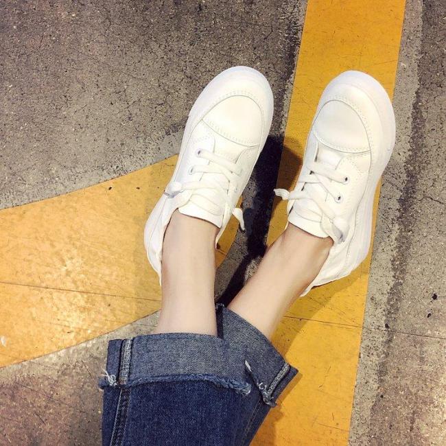 Lace-up Casual Shoes White Shoes Women