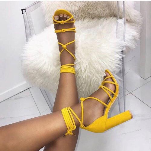 Roman Strap Shoes Women Sandals Sexy Sandals Solid High Heels Woman