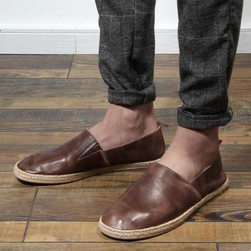 Mens Casual Loafers Slip-On Flat Shoes