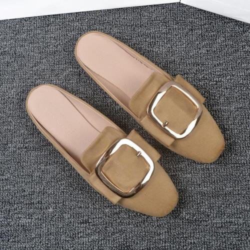 Spring New Flat Slippers Female Cozy Outside Wear Muller Casual Shoes In Summer