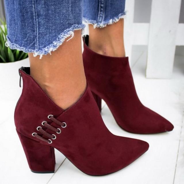 stylish heel boots for women