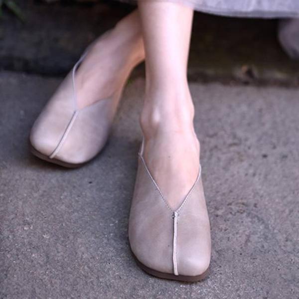 Vintage Simple Slip-On Flat Shoes