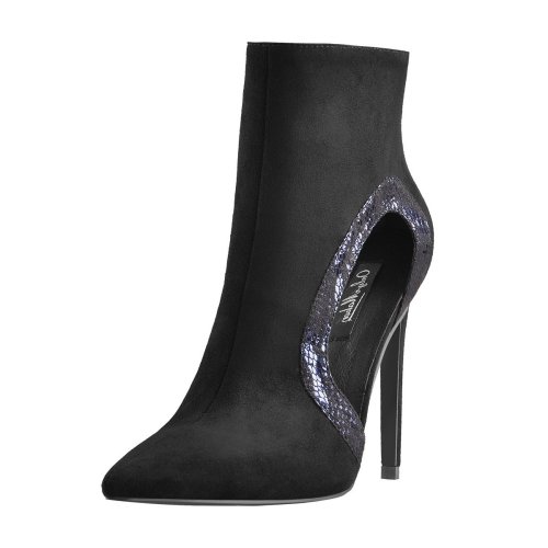 Pointed Toe Side Hollow Stiletto High Heels Ankle Boots