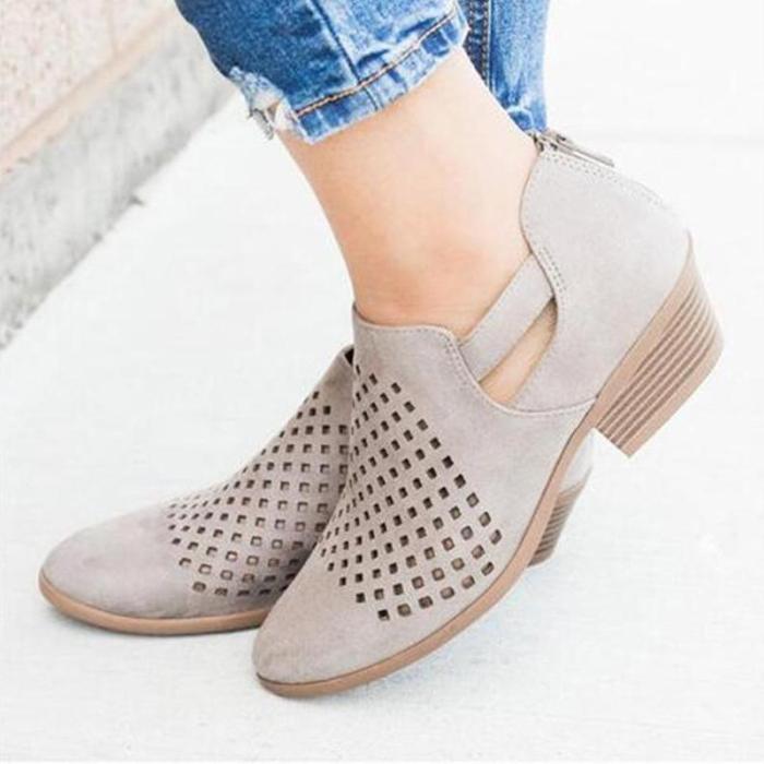 Breathable Plus Size Vintage Mesh Hole Loafers