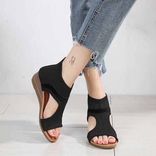 Women Elegant Summer Fly-Woven Fabric Sandals