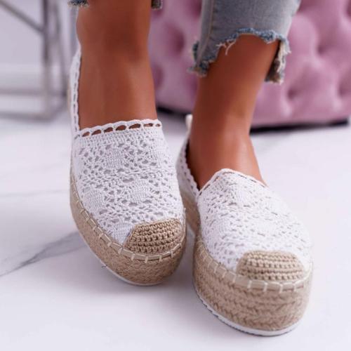 Women'S Slip-On Espadrilles Platform Loafers With Lace