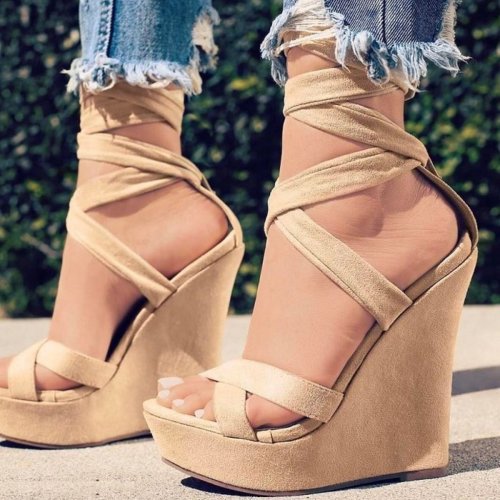 Women High-heeled Casual Sexy Summer High Waterproof Platform Slope Shoes High Quality Sandals