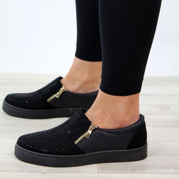 Women Round Toes Casual Shoes Slip On Sneakers