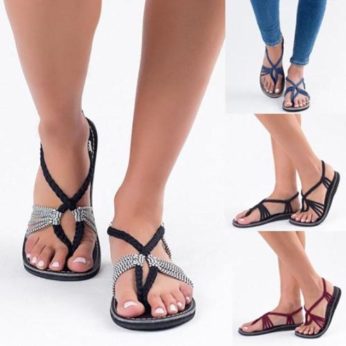Contrast Stitching  Bohemian Sandals