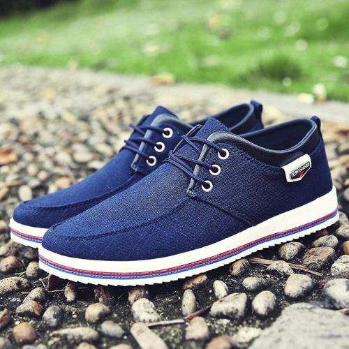 Mens Canvas Breathable Non Slip Large Size Casual Shoes