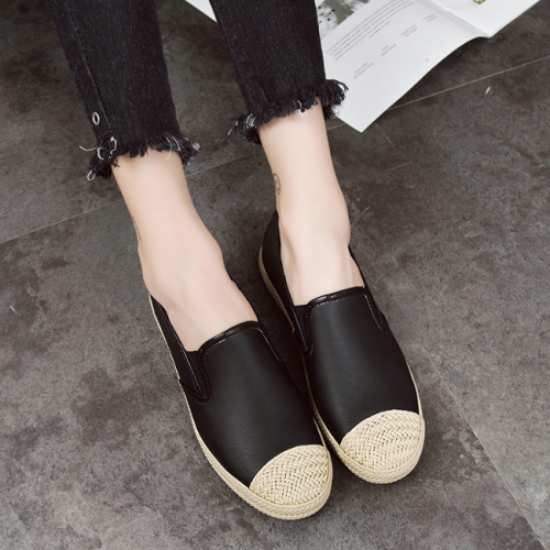 Plain Round Toe Casual Artificial PU Flat & Loafers