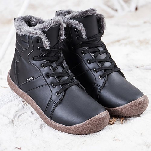 Medium Tube Non-Slip Medium Tube Snow Leather Men Boots