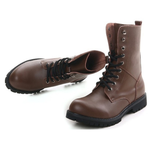British style trend men's high boots leather high boots Martin boots