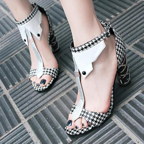Sexy Open Toe Summer Chunky Heel Shoes