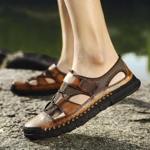 Men Leather High Quality Beach Outdoor Sandals Comfortable