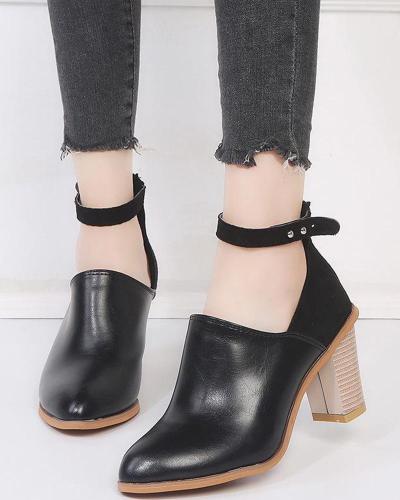 High Heel Strap Ankle Bootie