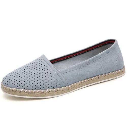 Women's leather loafers soft shoes casual non-slip driving flat shoes 127189