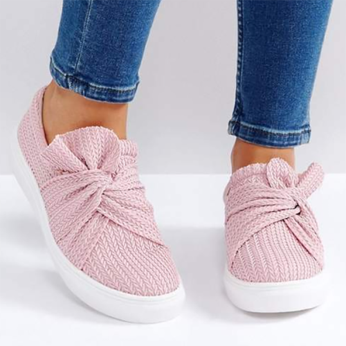 Chellymova Casual Solid Color Bow Flat Loafers sneakers