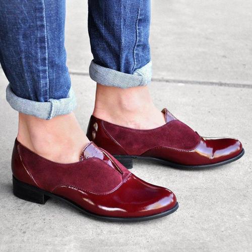 Low Heel Slip-On All Season Loafers Round Toe Casual Loafers