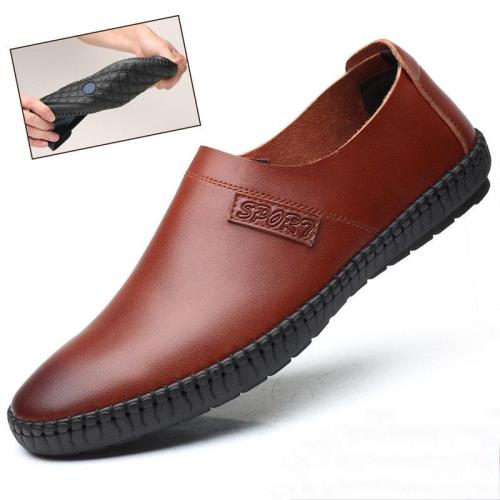 Mens Pure Color Comfy Soft Sole Slip On Casual Loafers