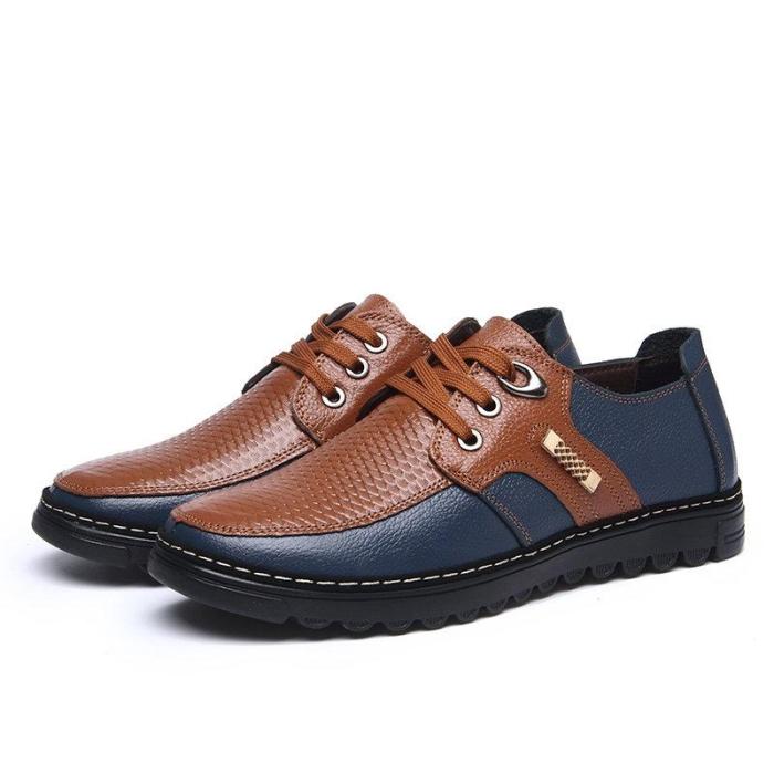 Mens Non Slip Lace Up Soft Casual Flat Shoes