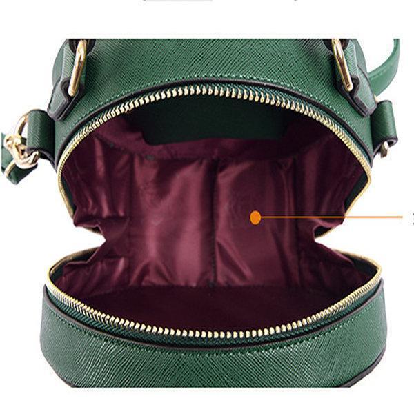 PU Leather Green Crossbody Bag Forest Series Bucket Bag