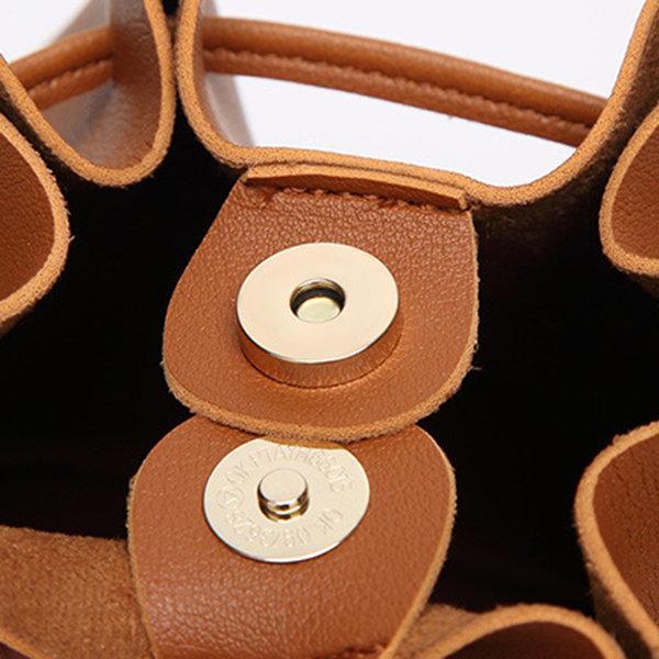 Vintage Tassel Bucket Bag Mini PU Leather Crossbody Bag