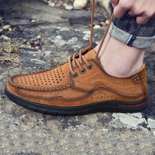 Mens Outdoor Breathable Hollow-out Climbing Shoes Casual Flats