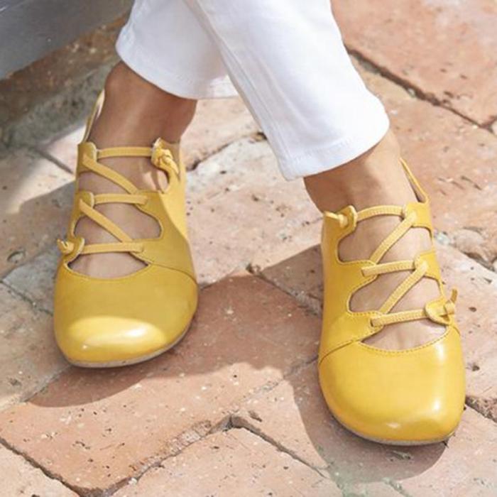 Women Casual Daily Lace-up Summer Flats