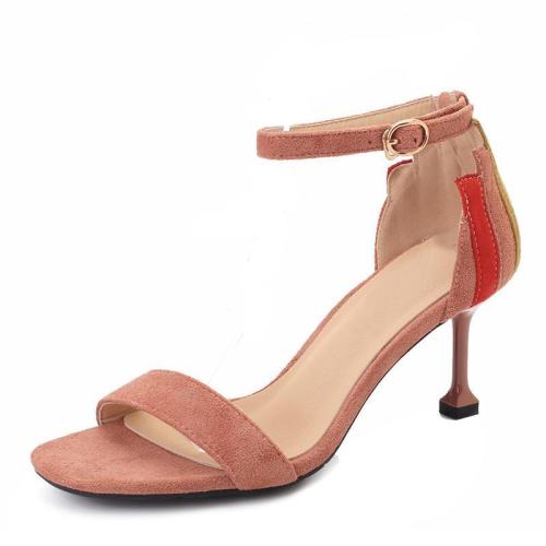 Color Block Suede Date Summer Sandals