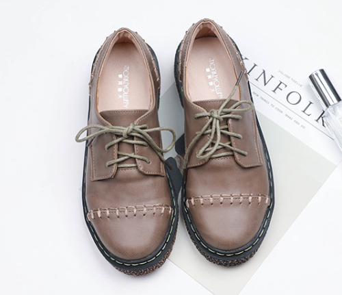 Comfy Lace Up Daily Flat Loafers Heel Tie Shoes