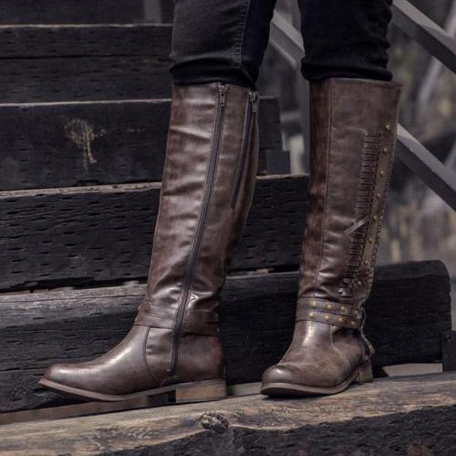 Women Winter Side-zipper Knee-high Boot