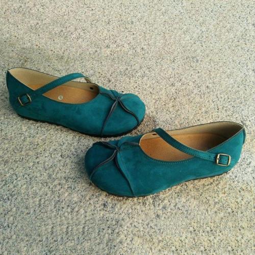 Blue Daily Suede Flats