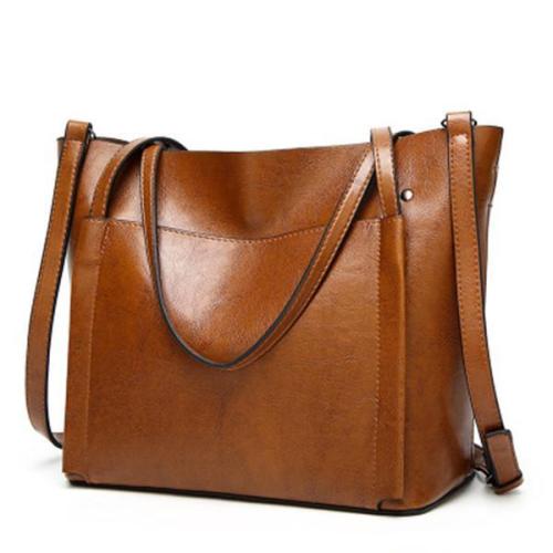 Large Capacity PU Leather Shoulder Bag Casual Style
