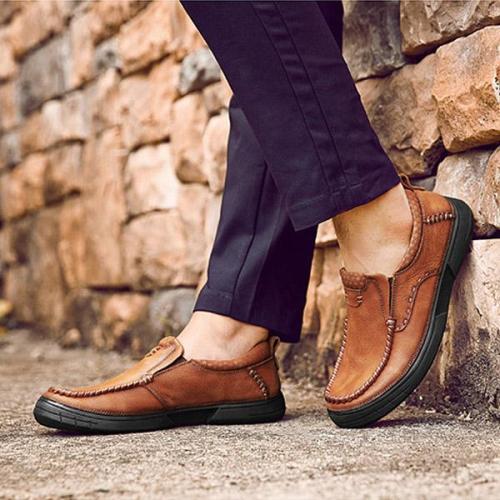 Genuine Leather Outdoor Casual Slip-on Flats