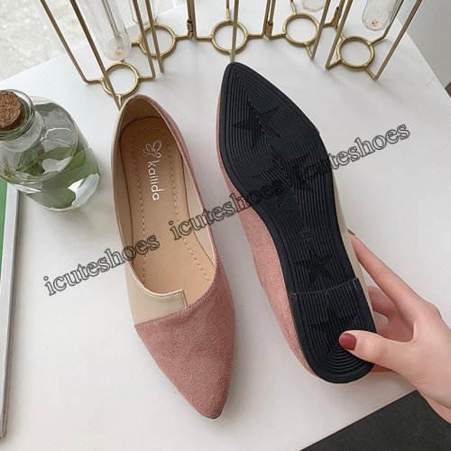 Flat Shoes Women Sweet Flats Shallow Women Boat Shoes Slip On Ladies Loafers Spring Women Flats Pink