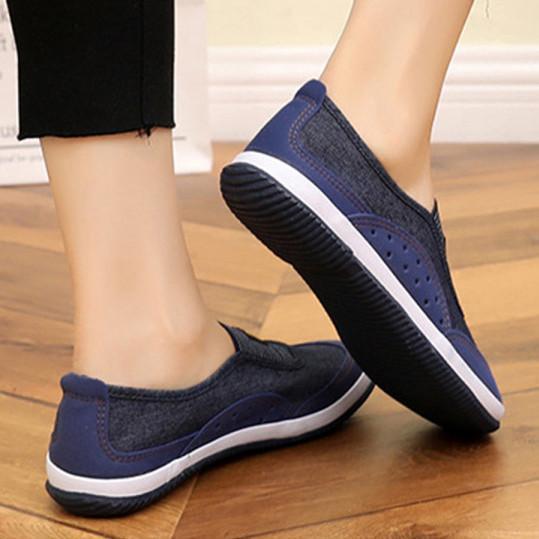 Plain Flat Round Toe Casual Sneakers