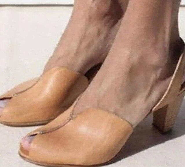 Chunky High Heels Women Wedding Party Ladies Open Toe Sandals